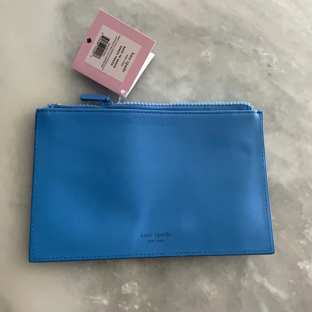 Kate Spade New York Leather Pencil Pouch “Back to Basics”